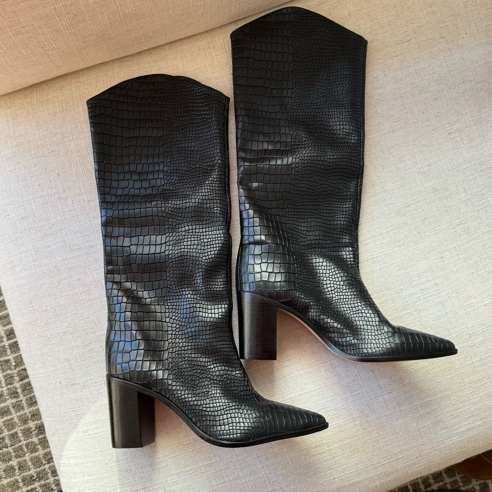 Schutz black Maryana Block Boot - BARELY WORN
